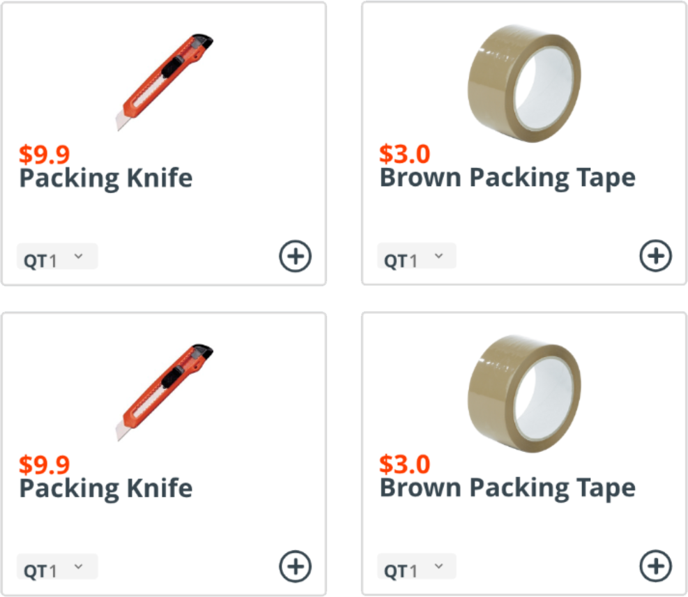 Tape and packing knife