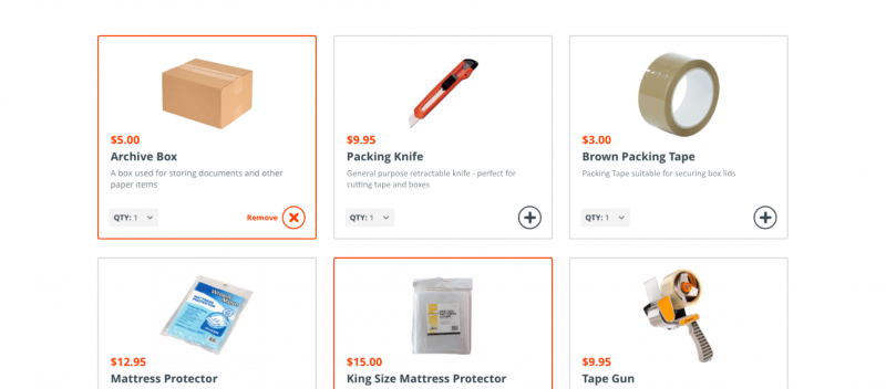 Box Shop – Online contactless Move-Ins
